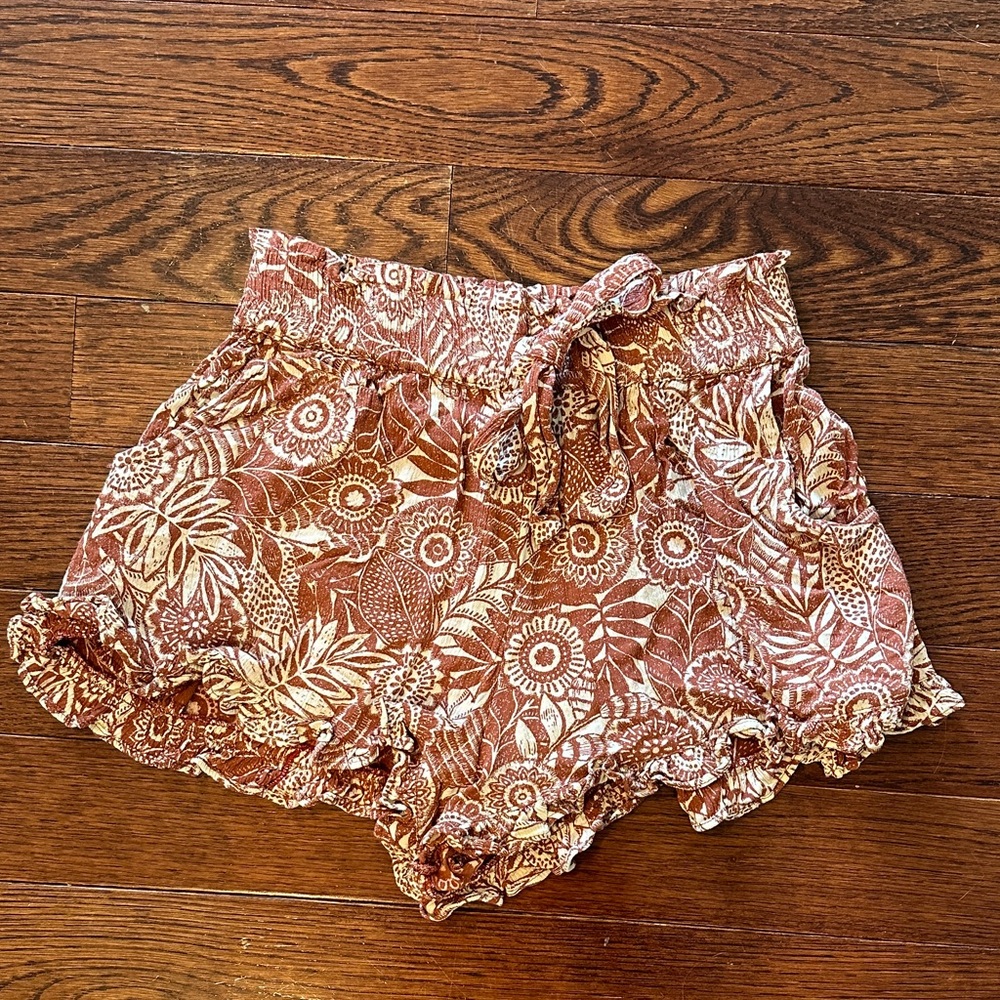 Perfect Floral Dark Orange Women's Shorts size small